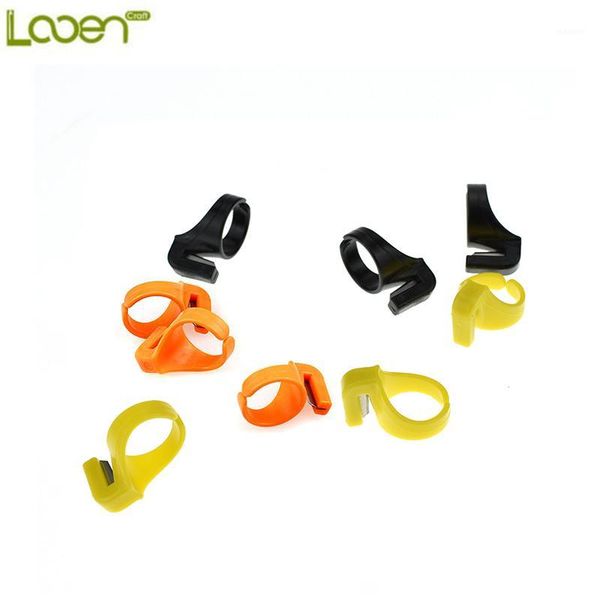 

looen brand 12pcs/set mix colors sewing thimble plastic ring with knife thread cutter,quilting thread cutter thimble diy tools1, Black
