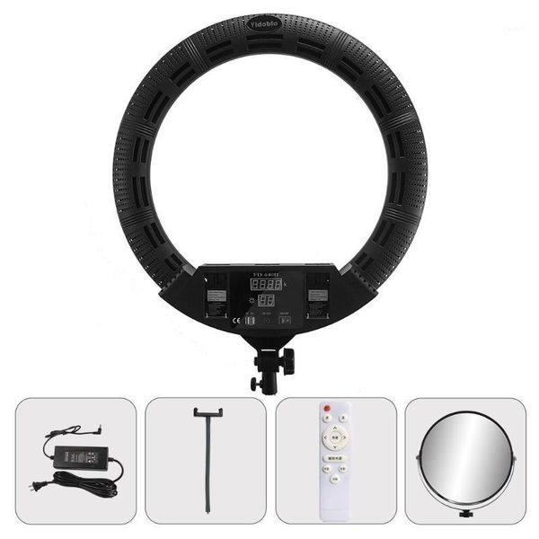 

flash heads yidoblo fd-640ii ring lamp with mirror pography lighting 100w bi-color po studio light black white usb support remote1
