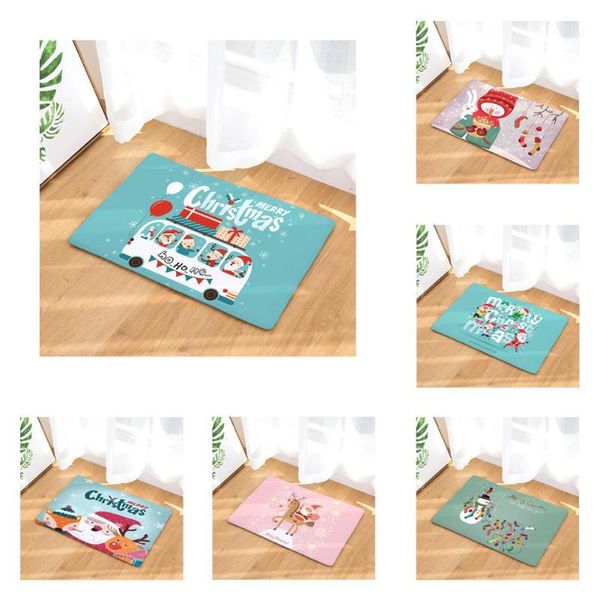 

merry christmas snowman santa claus mat bath carpet decorative anti-slip mats room car floor bar rugs door home decor gift1