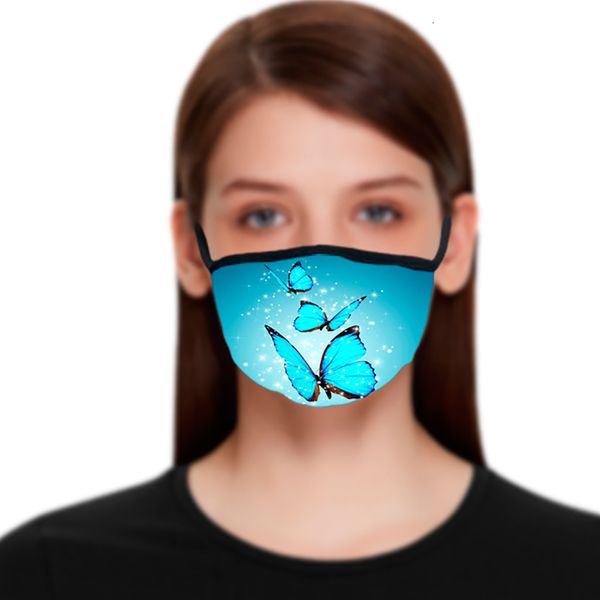 

factory butterfly pattern 3d printing mask with cotton reusable face masks out door sport riding fashion designer 8 po1ne