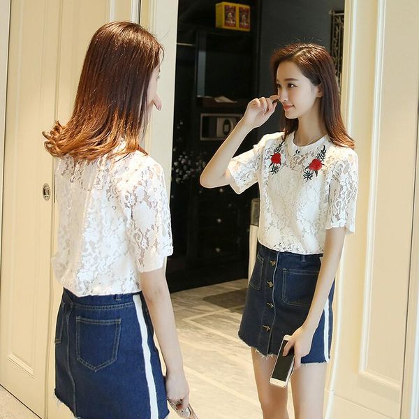 

2020 women short sleeve shirt garment beige, White