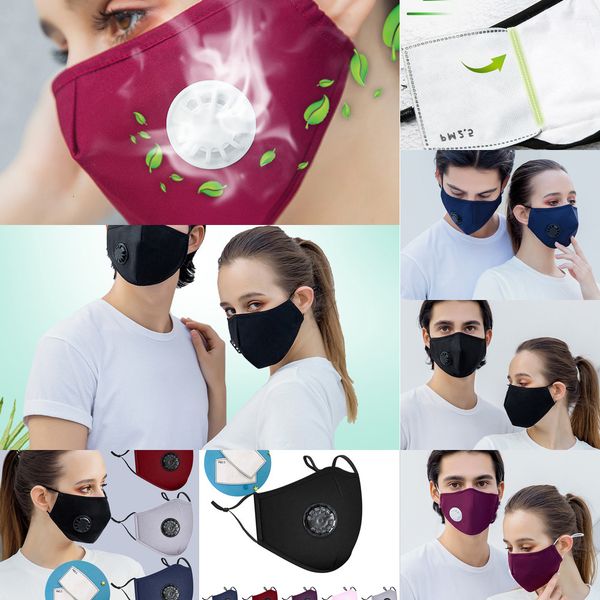 

dust face mask with valve washable reusable pm2.5 breathing filters protective mouth cotton masks respirator anti woutletok18