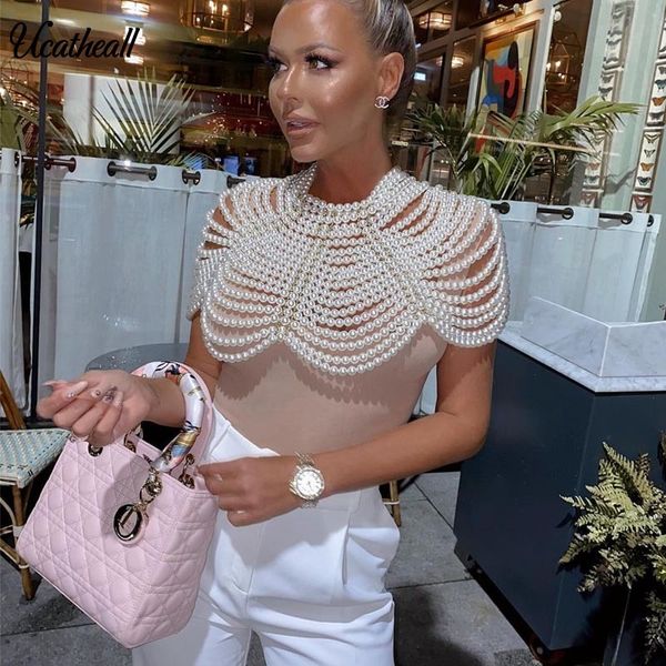 

summer style fashion pearl jewelry tassel bod hollow out plated matching accessories long necklace for women, Silver