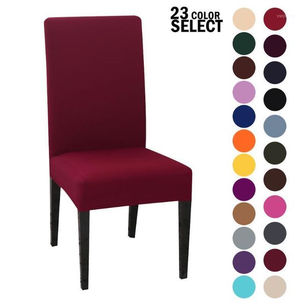 

1/2/4pc solid color chair cover spandex stretch elastic slipcovers chair covers for dining room l kitchen wedding banquet1
