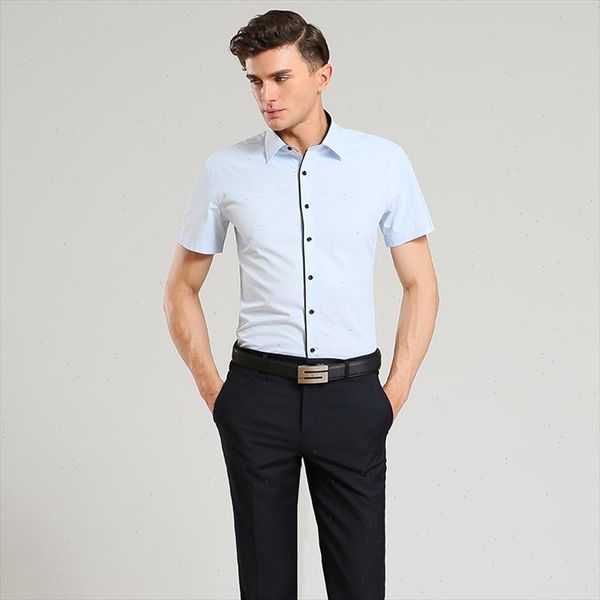 

2021 twill cotton solid color business formal dress shirts men fashion new design long sleeve social shirts six colors, White;black