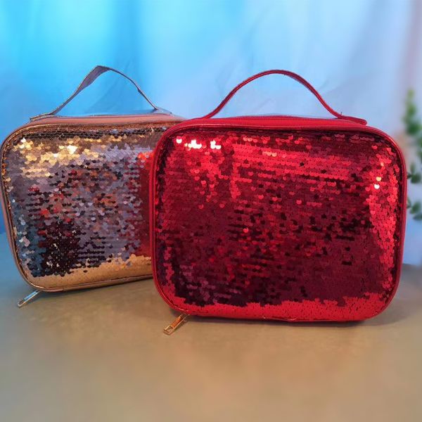 

new women's large-capacity sequin bag cosmetic storage bag, fashion wash and portable portable cosmetic bag