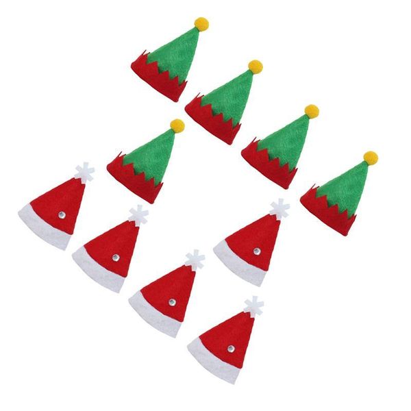 

10 шт. мини-леденец шляпы рождественская вечеринка декоративная творческая милая рождественская шляпа украшения для рождественской партии де