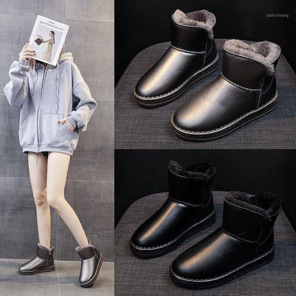 

new arrival women snow boots medium nubuck leather boots warm winter mujer australia shoes, Black