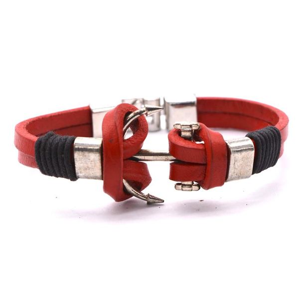 

2016 new charm european style leather anchor bracelet chain bracelet vintage men bracelet jewelry men welcome jewelry wmtiiv