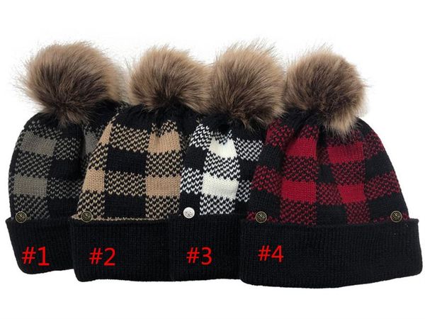 женщины зимние вязаные шапочки шапки, велосипедные плед теплые шерстяные шапки съемный pom-pom шляпа с кнопкой маска держателя модных крючко, Yellow