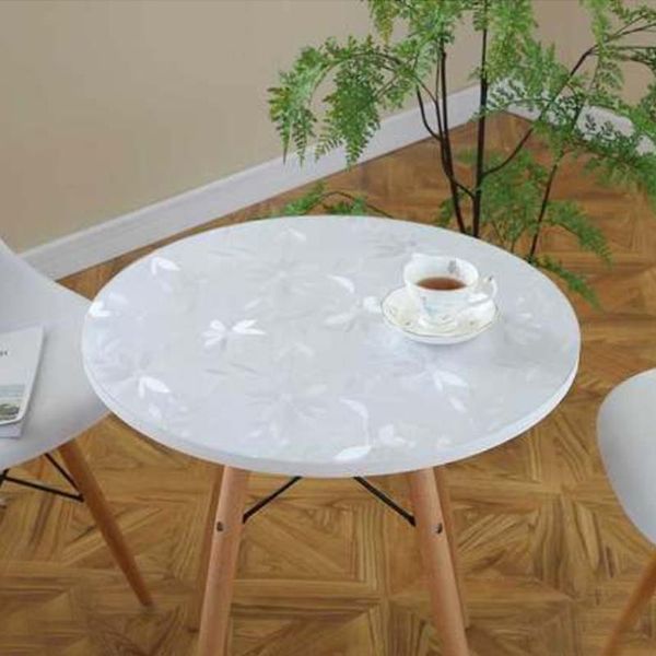 

hazy pvc круглая скатерть водонепроницаемый обеденный стол крышка пвх настольные ткани защитить настольное мягкое стекло для кухни wmtymz