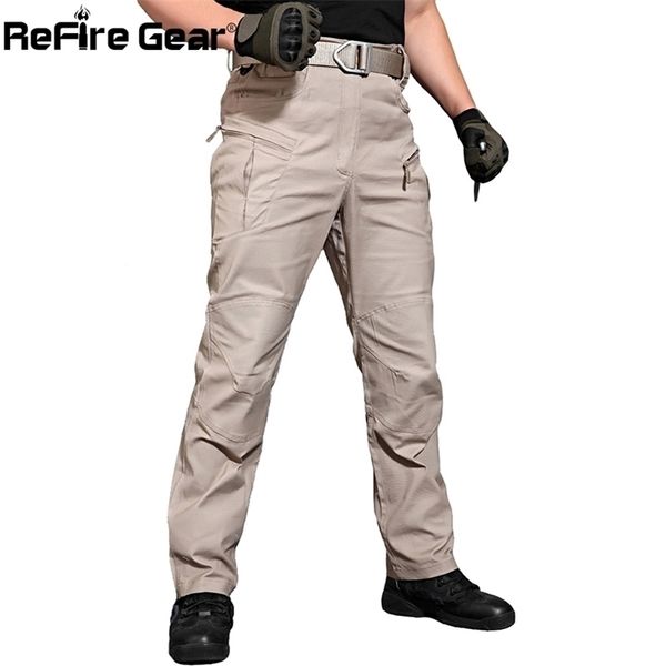 ReFire Gear New IX8 Cargo Pants Men Tacitical Muti Pockets SWAT Army Combat Pant Pantaloni da allenamento in cotone da assalto militare maschile 201110