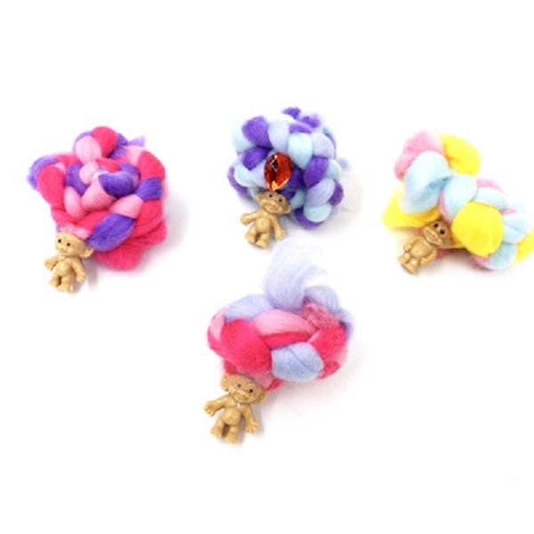 

selling cotton candy diy hand-braided hairdressing dolls candy lock doll for kid