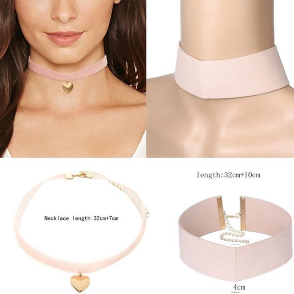 

chokers fashion jewelry necklace 9pieces choker set stretch velvet classic gothic tattoo lace birthday accessories, Golden;silver