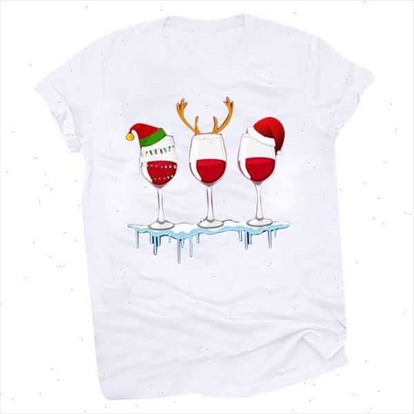 

new kawaii reindeer t shirt women fashion christmas harajuku short sleeve t shirt white suitable all seasons