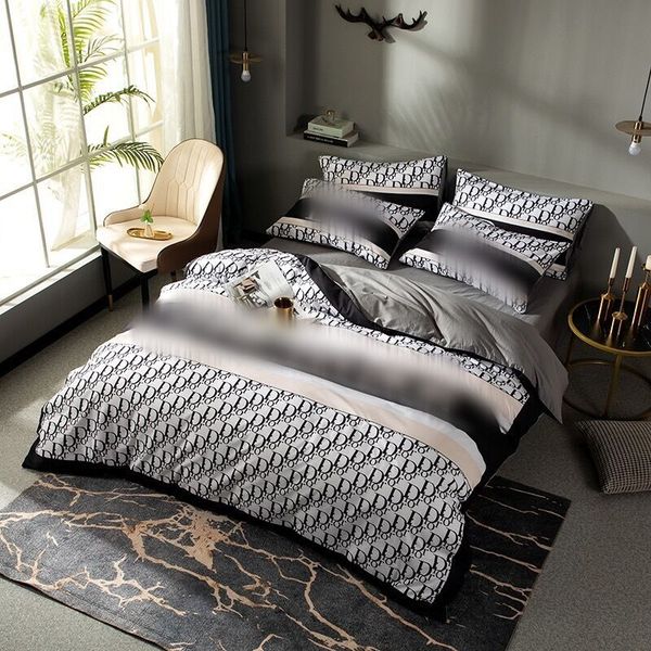 

full letter designer bedding sets cover for home king size bed comforters sets  size bedding sheet fashion duvet cover set