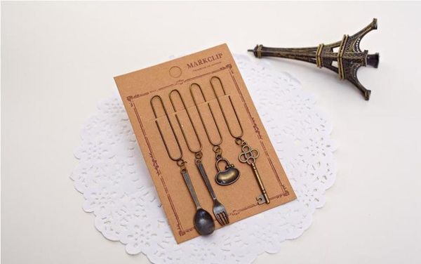 

new 4pcs/set cuteretro style paper clip bookmark / metal book qylsuo powerstore2012