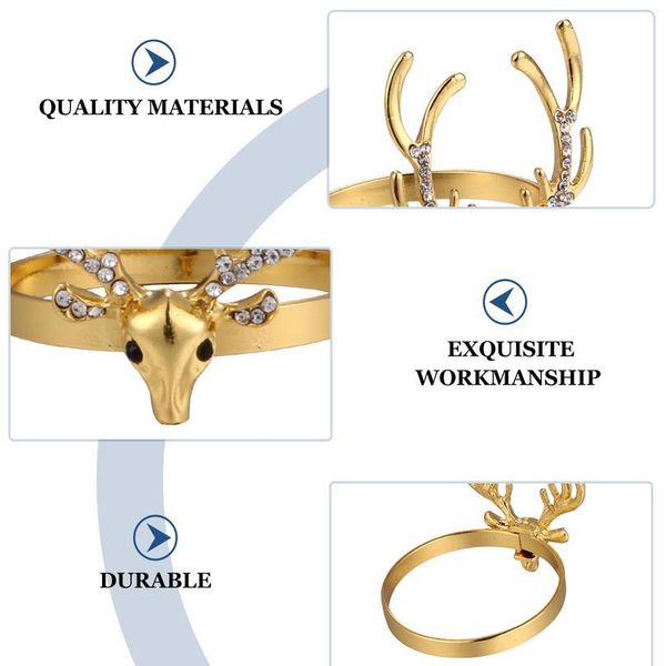 

6pcs christmas deer napkin rings chic lovely napkin buckle table napkin holder holders serviette buckles for dinn qylvvl