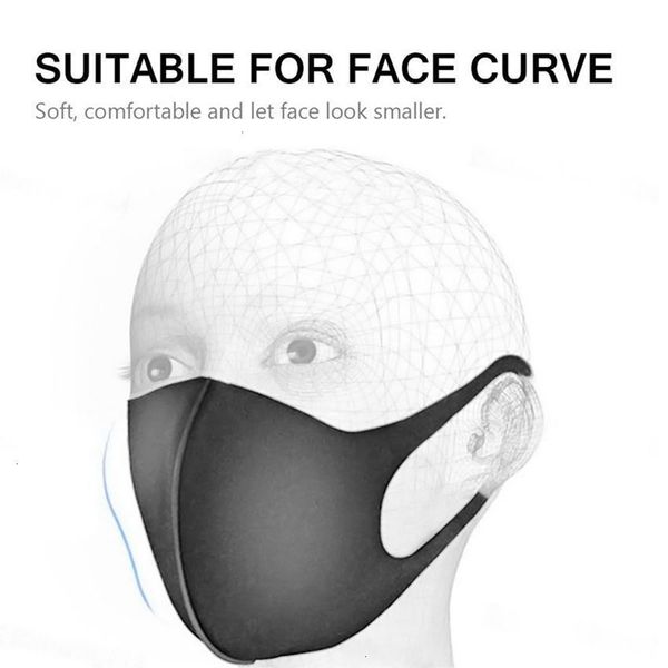 

3d three-dimensional breathable black masks reusable dust anti pollution mouth cover washable face mask