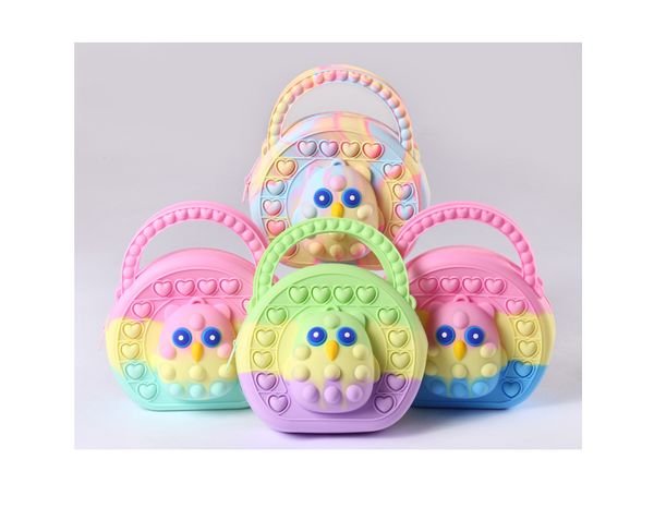 

2022 new toy coin wallet silicone push toy pressure relief children's bag