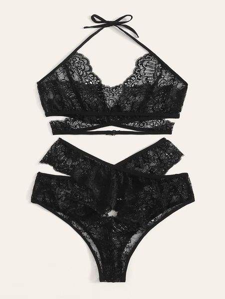 

pajamas lingerie women's plus size black camisole three-point set pyjamas women, Black;white