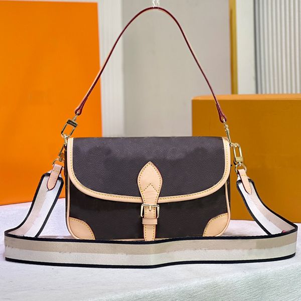 

vintage baguette bag women handbag purse coated canvas crossbody bags satchel archival buckle removable jacquard shoulder strap flat pockets