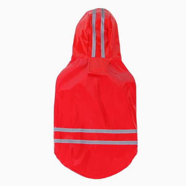 

2020 new spring and summer dog raincoat reflective pu puppy pet raincoat with hood waterproof dog coat dog sale