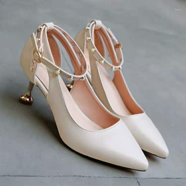 

boots pointed high-heeled stilettos single shoes women buckle work sandals spring and autumn all-match dance1, Black