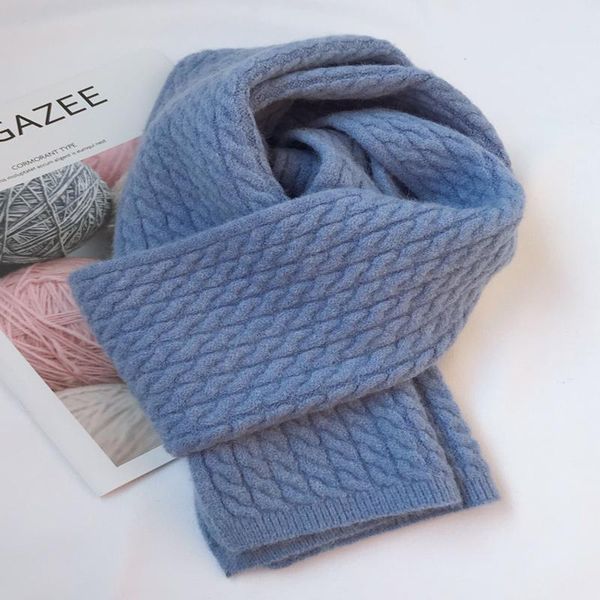 

pure color lovers all-match warm scarf, Blue;gray