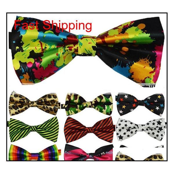 

2017 new novelty mens unique tuxedo bowtie bow tie necktie 25 color choosable qthcv, Black;gray