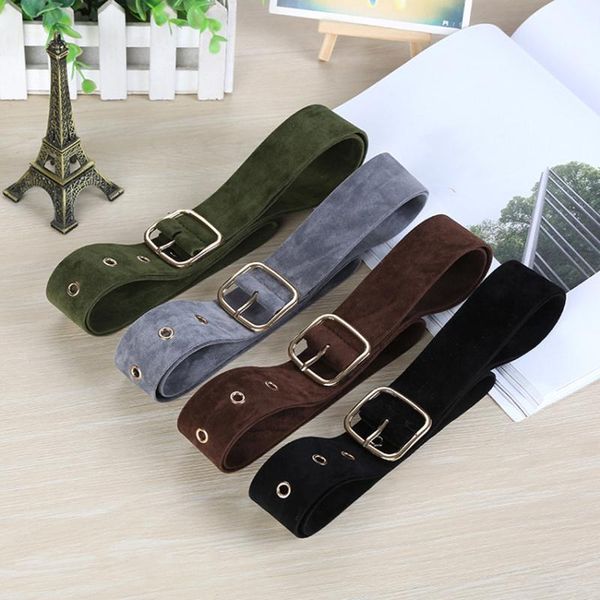 

ladies genuine real leather belts wide fashion pin buckle casual waistband for women dress jeans decoration pants waist belt, Black;brown