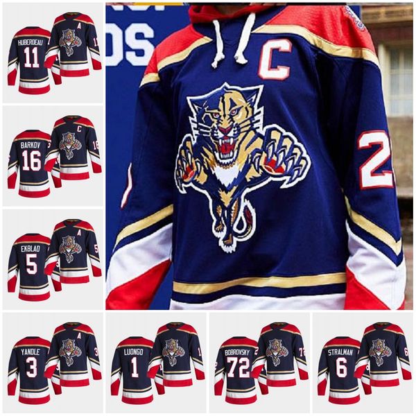 

woman 72 roberto luongo florida panthers 2021 reverse retro jersey alexander barkov keith youngdle mackenzie weegar aaron ekblad eric howrah, Black