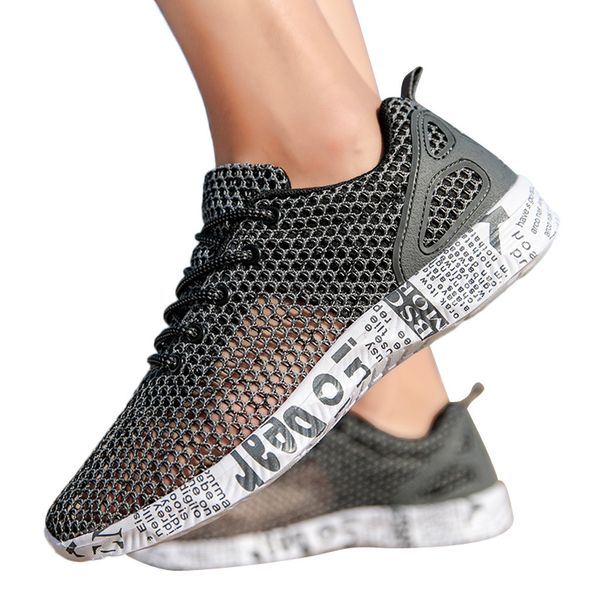 

sagace sneakers men outdoor comfortable mesh hollow casual sports shoes non-slip run breathable summer shoes sneakers x1226, Black