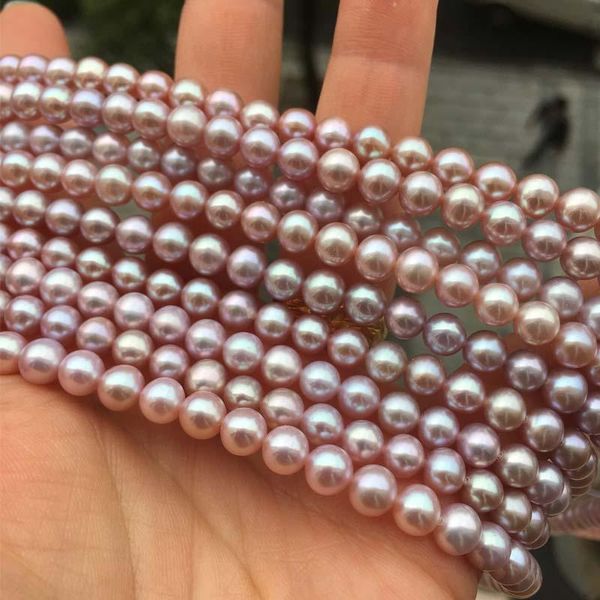 

women's pearl necklace size 5.5-6mm in good quality for diy jewelry accessaries loose pearls, Silver