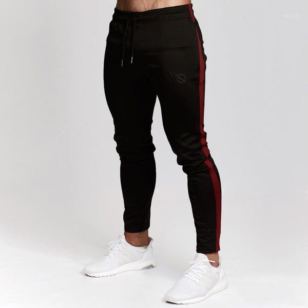 

2018 gyms exercise men's pants autumn and winter new sport pants fitness joggers trousers stitching bodybuilding sweatpants1, Black