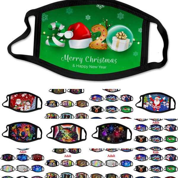 

santa fashion christmas 3d printing snowflake claus anti-dust breathable reusable face mask for kidsoutletw810cnt8zv