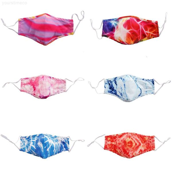 

reusable cotton pm2.5 dustproof cloth washable tie-dyed half face mouth breathable masks