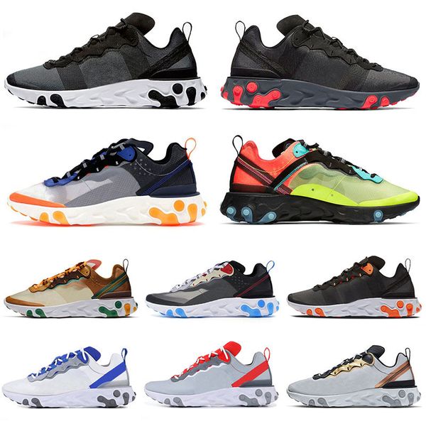 

trainers react element 55 black triple whtie solar red epic running shoes react element 87 orange peel racer pink dusty peach mens sneakers