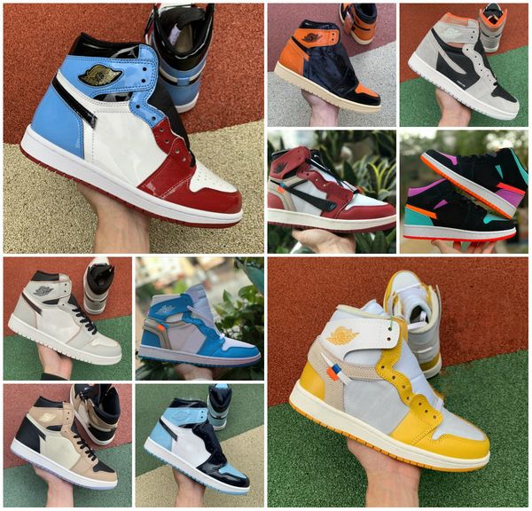 

2019 new travis scotts x 1 high og mid shoes designer shattered backboard 3.0 royal banned bred black white 1s fragment unc fearless sneaker