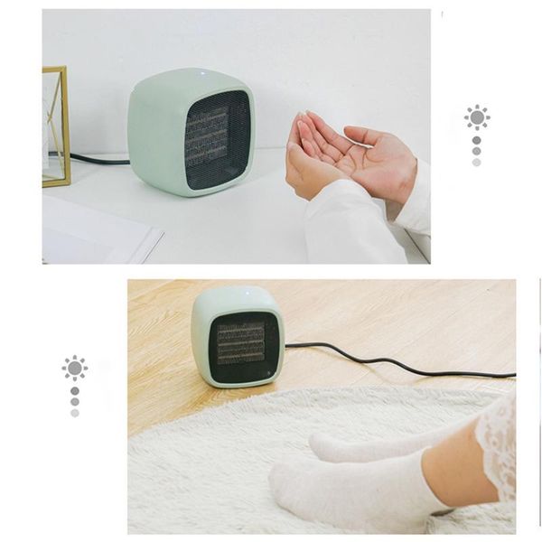 

new electrics heater warmer fan ceramic ptc with thermostat mini dry heat portable body warm hands feet heating space for home