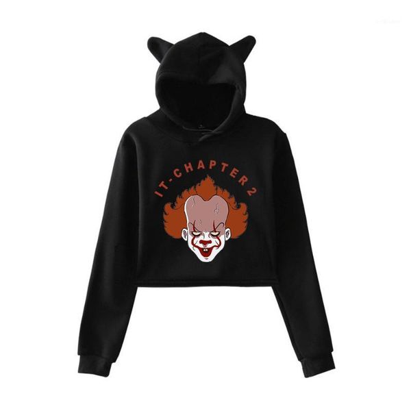

2d-it-chapter2 new clothes 2019 print cat hoodies for women summer hoodies sweatshirt k-pop cat hooded harajuku1, Black