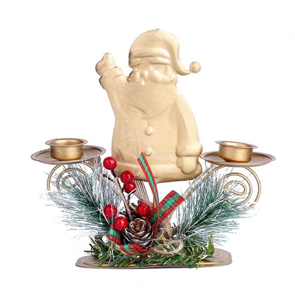

xmas tree санта elk железный rack подсвечник подсвечник подарков для рабочего украшения подсвечники enhance фестиваль атмосферы wmtvch pthom