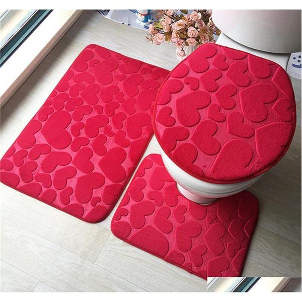 

3 pcs/set flannel antiskid bath pads soft water absorption anti-slip carpet 10 styles are available for choice t qyledj lipper
