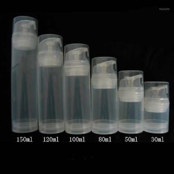 

storage bottles & jars 10pcs/lot 30/50/80/100/120/150ml essence pump bottle plastic airless can used for lotion shampoo bath cosmetic contai