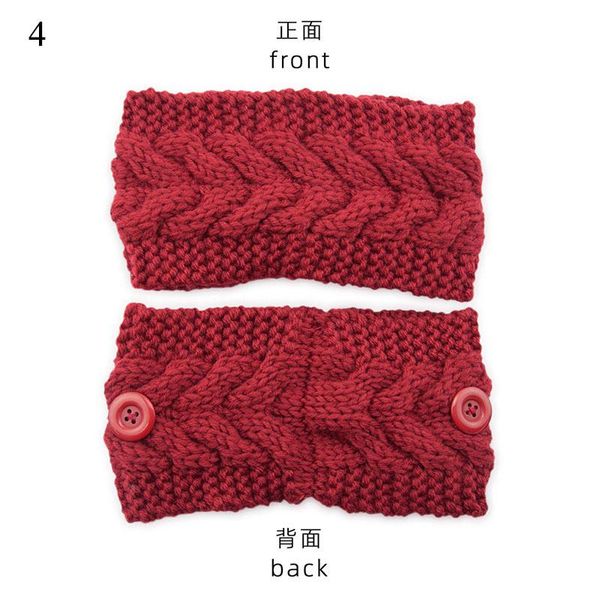 

winter women knitted headband with button crochet bow wide twist hairband lady mask holder turban elastic head wrap headwear q sqcflu