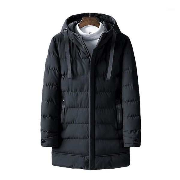 

men's down & parkas winter men's jackets, cotton mid-length trendy thick padded warm jackets for1, Black