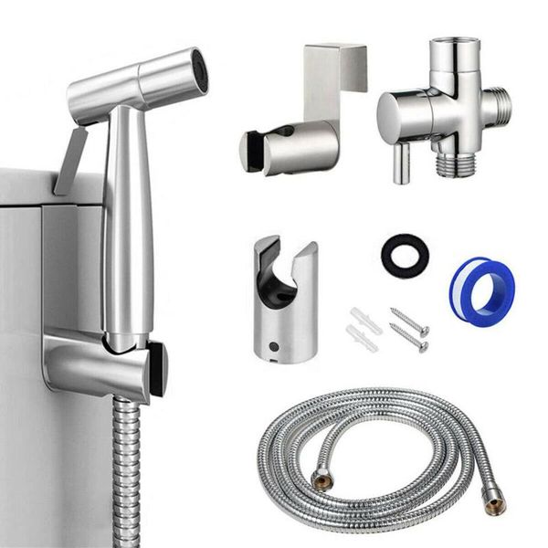 

bath accessory set handheld toilet bidet sprayer kit stainless steel hand faucet for bathroom shower head self cleaning