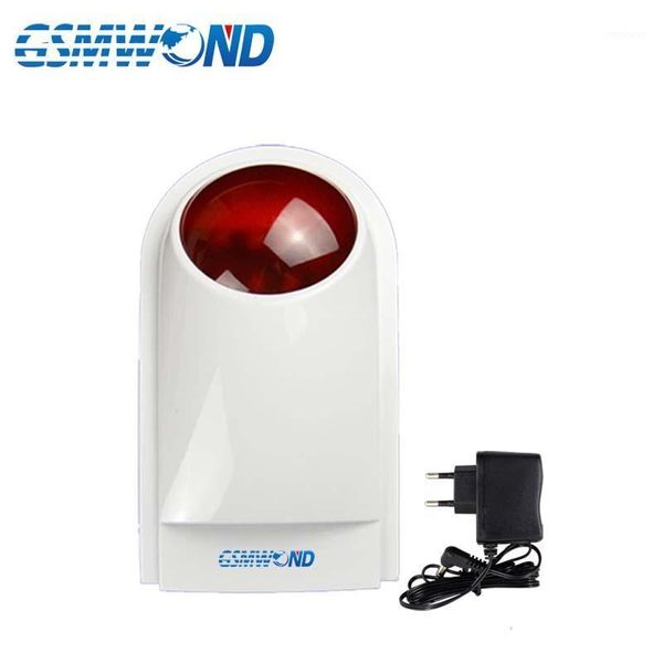 

new wireless strobe siren white wireless flash red light siren 433mhz for home burglar security gsm alarm system1