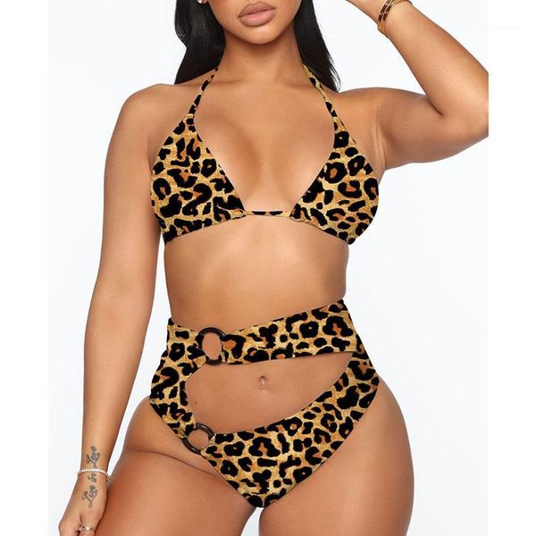 

women's swimwear women 2021 leopard bikinis zebra print bandage high waist hollow out thong bikini bathing suit swimsuit for women1, White;black