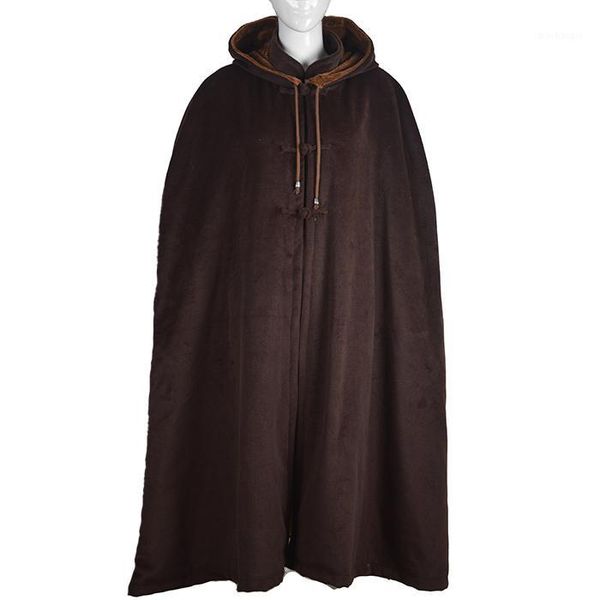 

winter warm buddhist abbot monks wool cape meditation cloak robe zen gown uniforms martial arts suits brown1, Black;red